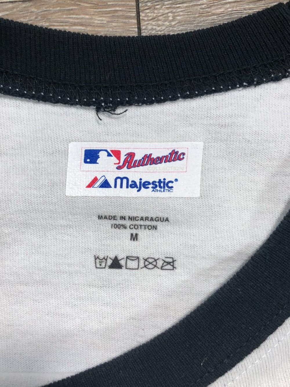 Roberto Clemente Shirt Men Medium Retro Ringer Pittsburgh Pirates MLB Majestic - Picture 4 of 7